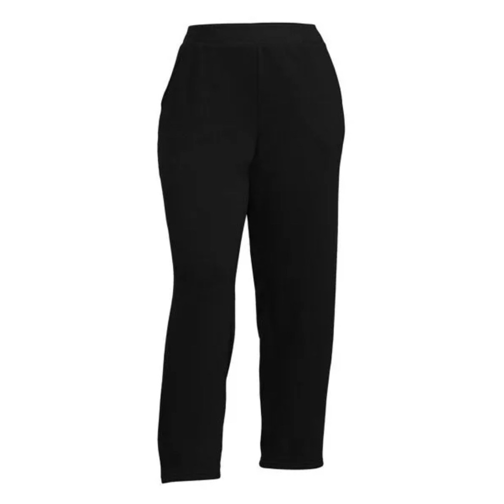 Athletic Works Black Fleece Open Sweat Pant Wide Leg Size 3X (24w-26w) Women's